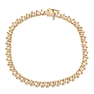 9" Diamond Tennis Bracelet 14K Yellow Gold