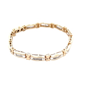 Diamond Tennis Bracelet approx. 3/4ctw 14k Yellow Gold 9.9g