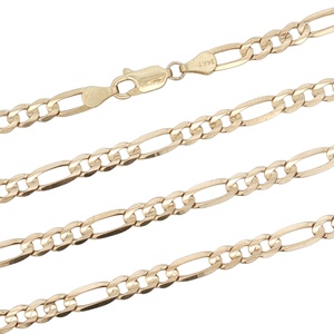 14K Yellow Gold 24 in. 4.4mm Figaro Link Chain 15.6g
