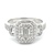 Emerald Cut Diamond Platinum Engagement Ring 1.46Carat TW 11.0g