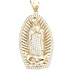 2" Mother Mary Gold Pendant 14k Yellow Gold 11.2g