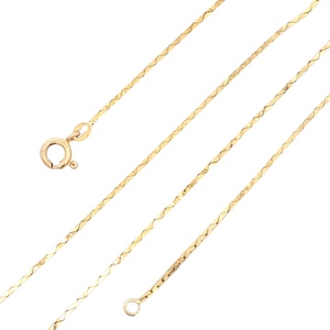 14K Yellow Gold 15 in. Serpentine Necklace Chain 3.4g