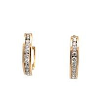 Diamond Hoop Earrings 0.66CTW 14K Yellow Gold 4.5g