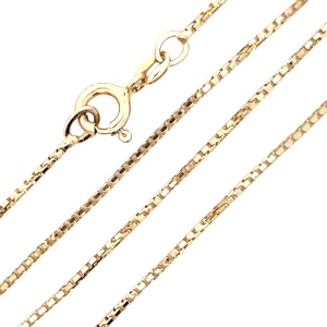 14K Yellow Gold 18 in. Heavy Box Link Necklace 4.5g