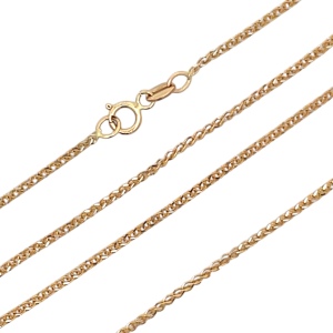 14K Yellow Gold 18 in. Baby Cable Link Necklace 1.2g