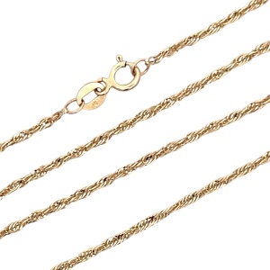 14k Yellow Gold 18 in. Singapore Link Necklace 2.2g
