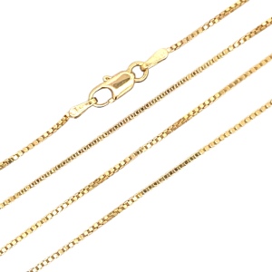 14K Yellow Gold 18 in. Box Link Necklace 2.3g