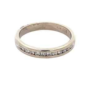 14K White Gold Ladies 1/3 Carat TW Diamond Band SZ:6.5