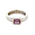 18K White Gold Synthetic Tourmaline Gemstone Ring SZ:6.5