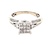 Ladies 14K White Gold 1/2CTW Diamond Engagement Ring SZ:5