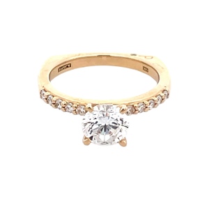 A. Jaffe 14K Yellow Gold 1.0Ct Lab Diamond Engagement Ring SZ:6