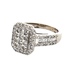 Ladies 10K White Gold 1.0CTW Diamond Halo Cluster Ring SZ:5