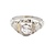Ladies 18K White Gold Vintage European-Cut .40Ct Diamond Cocktail Ring SZ:5