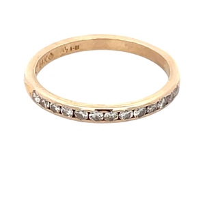 Ladies 14K Yellow Gold 1/3 Carat TW Diamond Band 2.2mm SZ:6