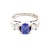 14K White Gold .30CTW Diamond & Tanzanite Gemstone Ring SZ:4