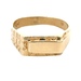 Gents 10K Yellow Gold Nugget Signet Ring SZ:12