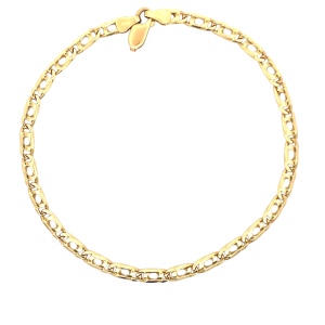 14K Yellow Gold  8.5 in. Solid Link Bracelet 9.0g