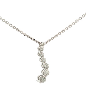 10K White Gold .15CTW Diamond Journey Necklace 18 in. 