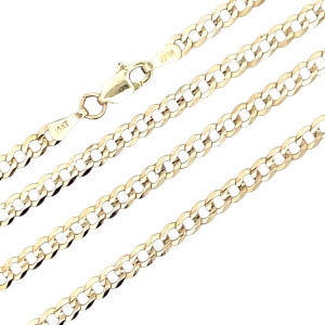 24" Curb Gold Chain 14k Yellow Gold 5.9g