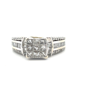 Fashion Ring Diamond 0.97ctw 14k White Gold 5.7g