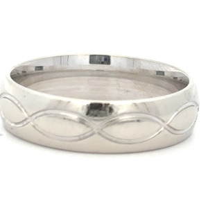 Plain Gold Band 14k White Gold
