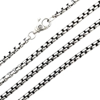 David Yurman 925 Silver 3.4mm 24 in. Box Link Chain 34.0g