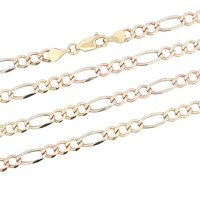14K Yellow Gold 24 in. 4.4mm Figaro Link Chain 12.2g