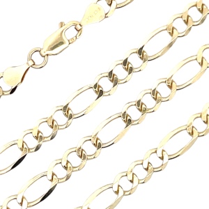 24" Figaro Gold Chain 14k Yellow Gold 14.2g
