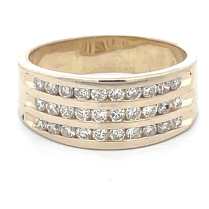 Diamond Gold Band 0.90ctw 14k Yellow Gold 6.8g