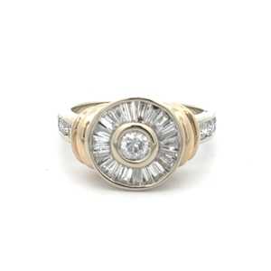  Diamond Fashion Ring 0.83ctw 14k 2 Tone Gold 6.10g