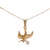Gold Dove Diamond Pendant 0.03ctw 14k Yellow Gold 1.2g