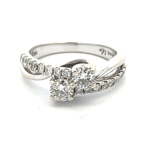 14K Diamond Fashion Ring, 0.82ctw, White Gold 5.2g
