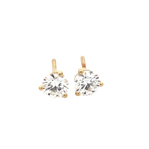 Lab Diamond Earrings 1.00ctw 14k Yellow Gold 1.1g