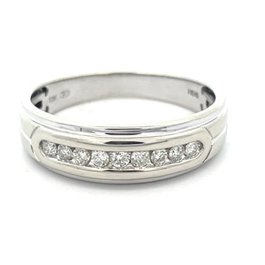 Diamond Band 0.27CTW 10K White Gold 3.2g
