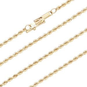 14K Yellow Gold 24 in. 1.7mm Solid Rope Chain 7.0g