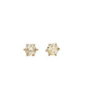 14K Yellow Gold 1/2CTW Diamond Stud Earrings 