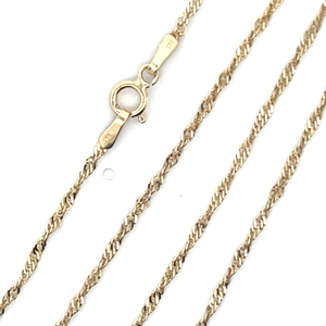14K Yellow Gold 16 in. Singapore Chain