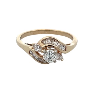 Diamond Engagement Ring 0.67ctw 14k Yellow Gold 3.66g