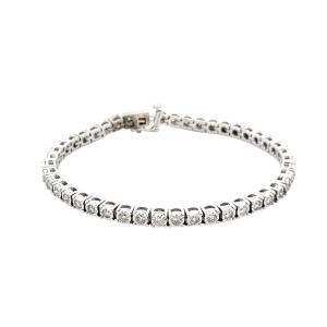 Diamond Tennis Bracelet 2.25ctw. 14k White Gold 15.6g