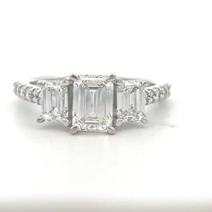 Lab Grown Diamond Emerald Cut Ring 
