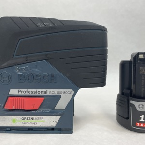 BOSCH GCL100-80CG 12V Green Beam Cross Laser W/2.0 Ah Battery