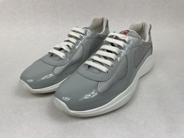 Prada Mens America's Cup Sneakers Size Gray Size 9