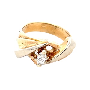 Ladies 14K Yellow Gold 1/4Ct Marquise Diamond Cocktail Ring SZ:7.5