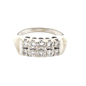 Ladies 14K White Gold 1/2 Carat TW Diamond Cocktail Ring SZ:5.5