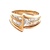 Ladies 14K Yellow Gold 1.0Carat TW Trilliant Diamond Bridal Set SZ:5.5