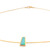 18K Yellow Gold Opal Inlay Omega Necklace 17 in. 5.6g