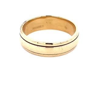Gents 14K Yellow Gold 6.5mm Plain Band