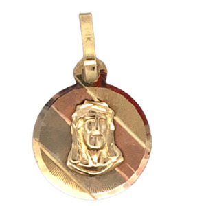 14K Yellow Gold Jesus Pendant