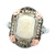 Ladies Vintage 14K White Gold Opal & Pearl Gemstone Fashion Ring SZ:6, 4.0g
