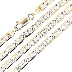 20" Gold Link Chain 10k Yellow and White Gold 15.1g